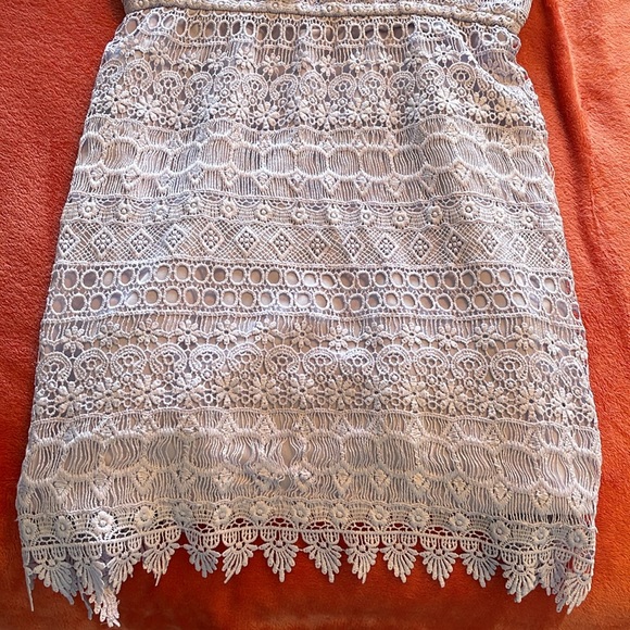 H & M Light Lavender Purple Crochet Dress with Adjustable Straps Size Small - Picture 7 of 10